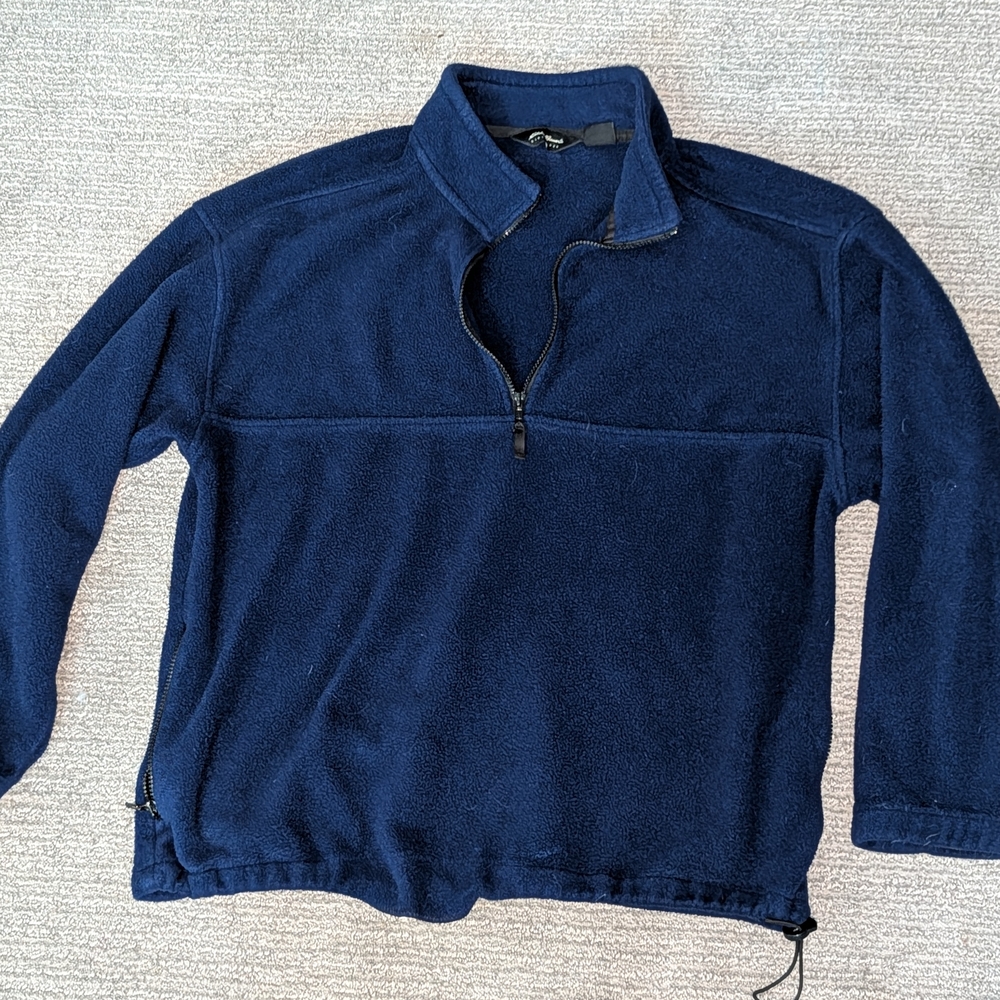 Eddie Bauer Men's Deep Blue Zip-Up Sweater